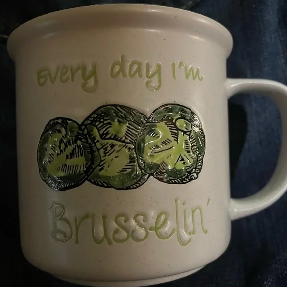 Green and white New Mug - Every Day I'm Brusselin' - Picture 4 of 4